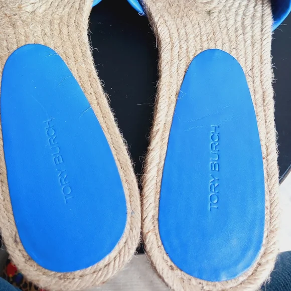 Tori Burch Blue night espadrille slides - Picture 5 of 7